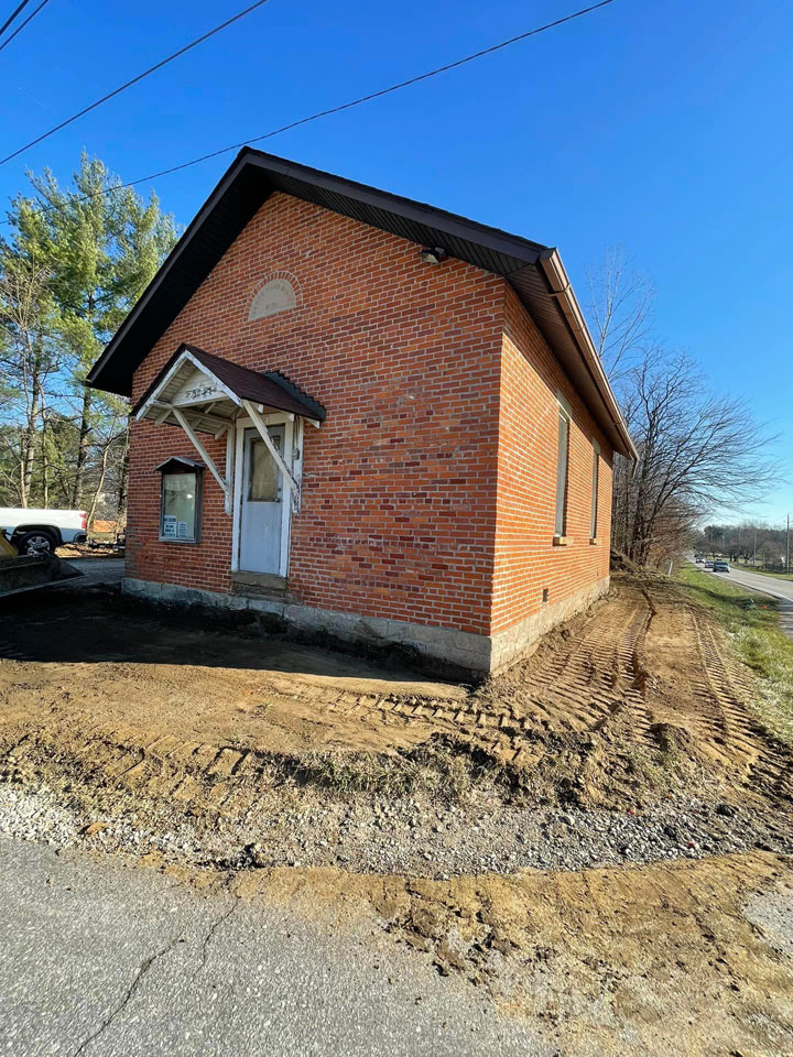 Genoa Township Park Old Townhall Building Move 6