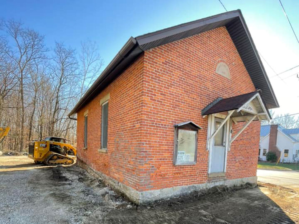 Genoa Township Park Old Townhall Building Move 7
